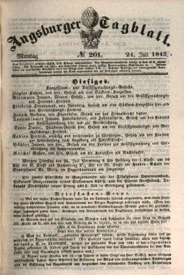 Augsburger Tagblatt Montag 24. Juli 1843