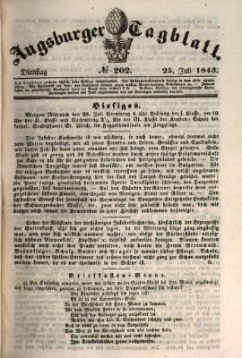 Augsburger Tagblatt Dienstag 25. Juli 1843