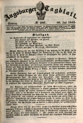 Augsburger Tagblatt Sonntag 30. Juli 1843