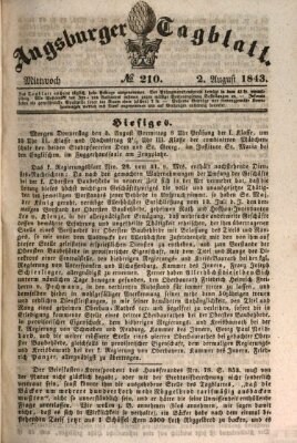 Augsburger Tagblatt Mittwoch 2. August 1843