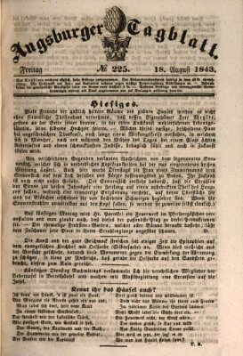 Augsburger Tagblatt Freitag 18. August 1843