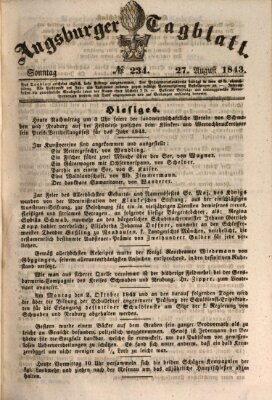 Augsburger Tagblatt Sonntag 27. August 1843