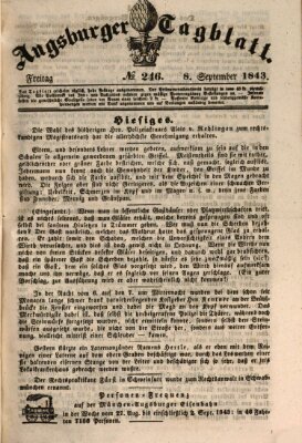 Augsburger Tagblatt Freitag 8. September 1843