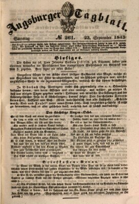 Augsburger Tagblatt Samstag 23. September 1843