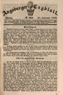 Augsburger Tagblatt Montag 25. September 1843