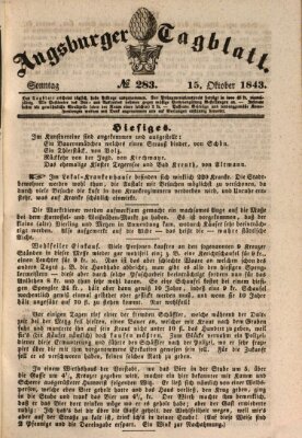 Augsburger Tagblatt Sonntag 15. Oktober 1843