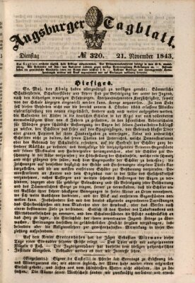 Augsburger Tagblatt Dienstag 21. November 1843