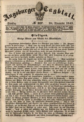 Augsburger Tagblatt Dienstag 28. November 1843