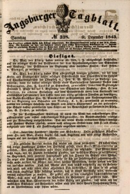 Augsburger Tagblatt Samstag 9. Dezember 1843