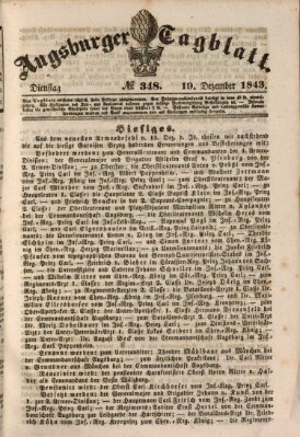 Augsburger Tagblatt Dienstag 19. Dezember 1843