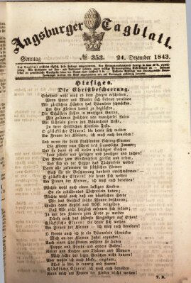 Augsburger Tagblatt Sonntag 24. Dezember 1843