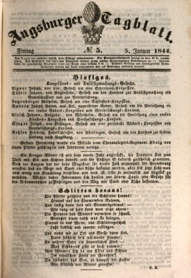 Augsburger Tagblatt Freitag 5. Januar 1844