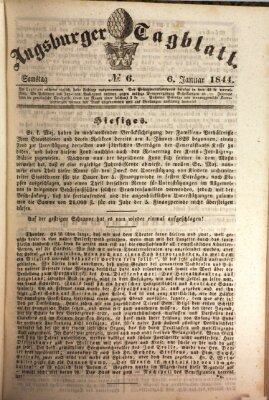 Augsburger Tagblatt Samstag 6. Januar 1844