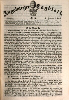 Augsburger Tagblatt Dienstag 9. Januar 1844