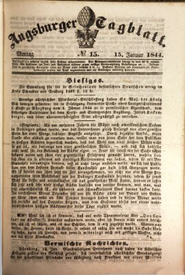 Augsburger Tagblatt Montag 15. Januar 1844