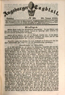 Augsburger Tagblatt Samstag 20. Januar 1844