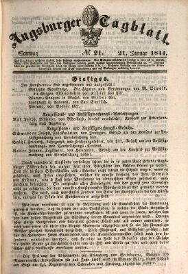 Augsburger Tagblatt Sonntag 21. Januar 1844