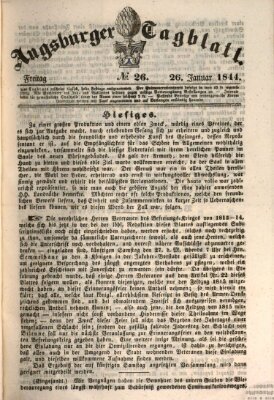 Augsburger Tagblatt Freitag 26. Januar 1844