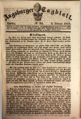 Augsburger Tagblatt Samstag 3. Februar 1844