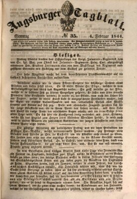 Augsburger Tagblatt Sonntag 4. Februar 1844