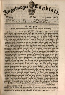 Augsburger Tagblatt Montag 5. Februar 1844