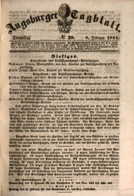 Augsburger Tagblatt Donnerstag 8. Februar 1844