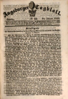 Augsburger Tagblatt Samstag 24. Februar 1844