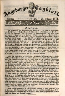 Augsburger Tagblatt Sonntag 25. Februar 1844