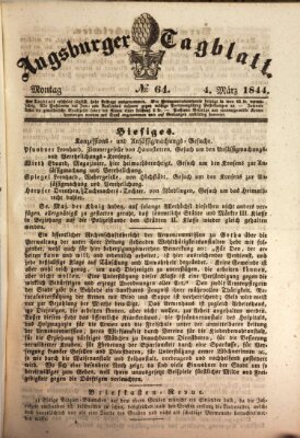 Augsburger Tagblatt Montag 4. März 1844