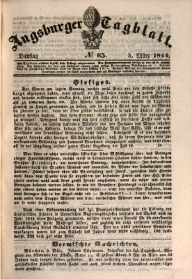 Augsburger Tagblatt Dienstag 5. März 1844