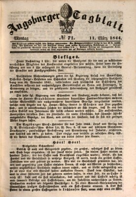 Augsburger Tagblatt Montag 11. März 1844