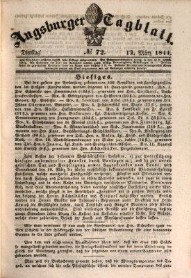 Augsburger Tagblatt Dienstag 12. März 1844