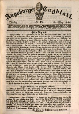 Augsburger Tagblatt Dienstag 19. März 1844