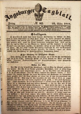 Augsburger Tagblatt Freitag 22. März 1844