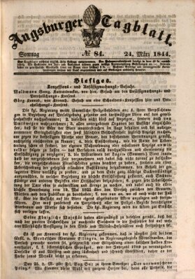 Augsburger Tagblatt Sonntag 24. März 1844