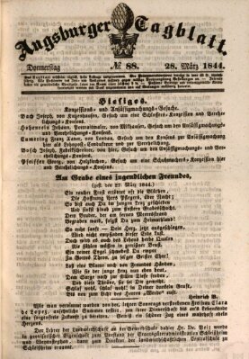 Augsburger Tagblatt Donnerstag 28. März 1844