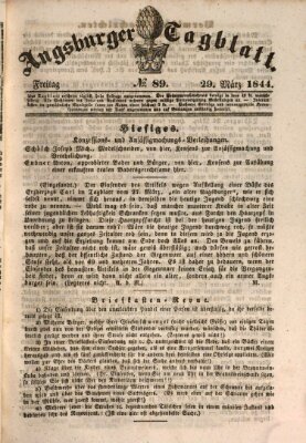 Augsburger Tagblatt Freitag 29. März 1844