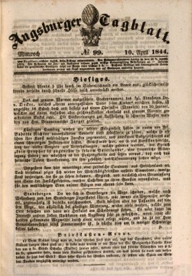 Augsburger Tagblatt Mittwoch 10. April 1844