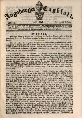 Augsburger Tagblatt Freitag 12. April 1844