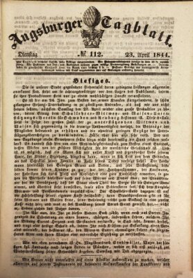 Augsburger Tagblatt Dienstag 23. April 1844