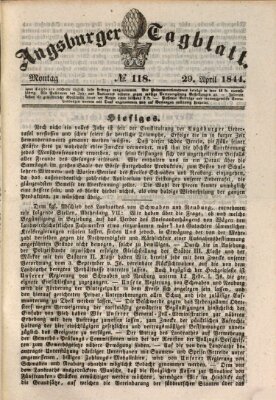 Augsburger Tagblatt Montag 29. April 1844