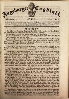 Augsburger Tagblatt Mittwoch 1. Mai 1844