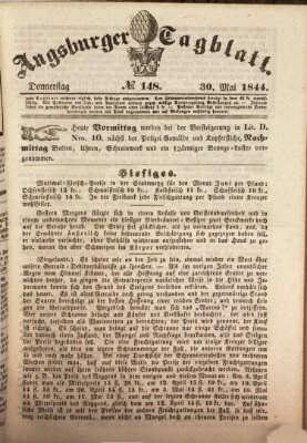 Augsburger Tagblatt Donnerstag 30. Mai 1844