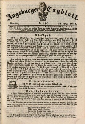 Augsburger Tagblatt Samstag 1. Juni 1844