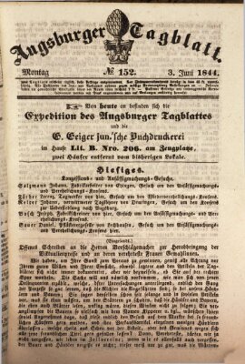 Augsburger Tagblatt Montag 3. Juni 1844