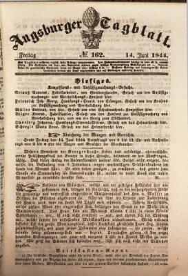 Augsburger Tagblatt Freitag 14. Juni 1844