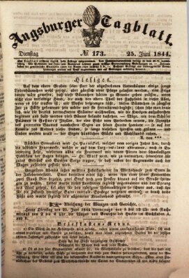 Augsburger Tagblatt Dienstag 25. Juni 1844