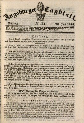 Augsburger Tagblatt Mittwoch 26. Juni 1844