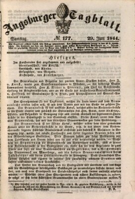 Augsburger Tagblatt Samstag 29. Juni 1844