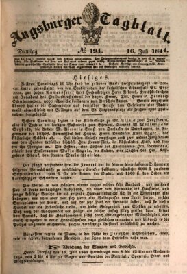 Augsburger Tagblatt Dienstag 16. Juli 1844